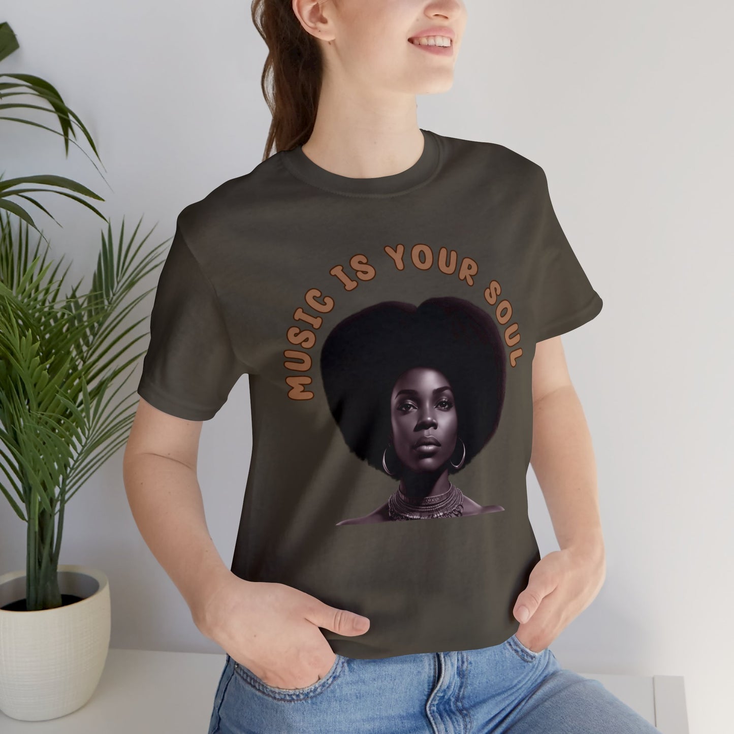 Music Is Your Soul | Afro | Woman | Teevolution | Afrocentric | Unisex | Men's | Women's | Tee | T-Shirt