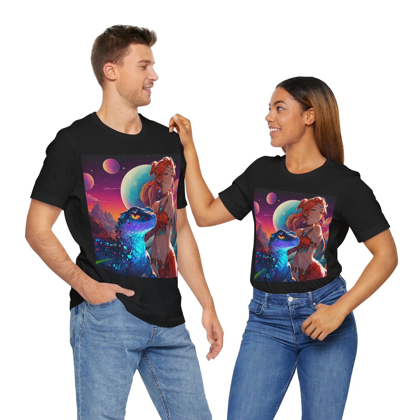 A Girl And Her 'Guana | Anime | Fantasy | Unisex | Men's | Women's | Tee | T-Shirt