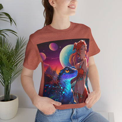 A Girl And Her 'Guana | Anime | Fantasy | Unisex | Men's | Women's | Tee | T-Shirt