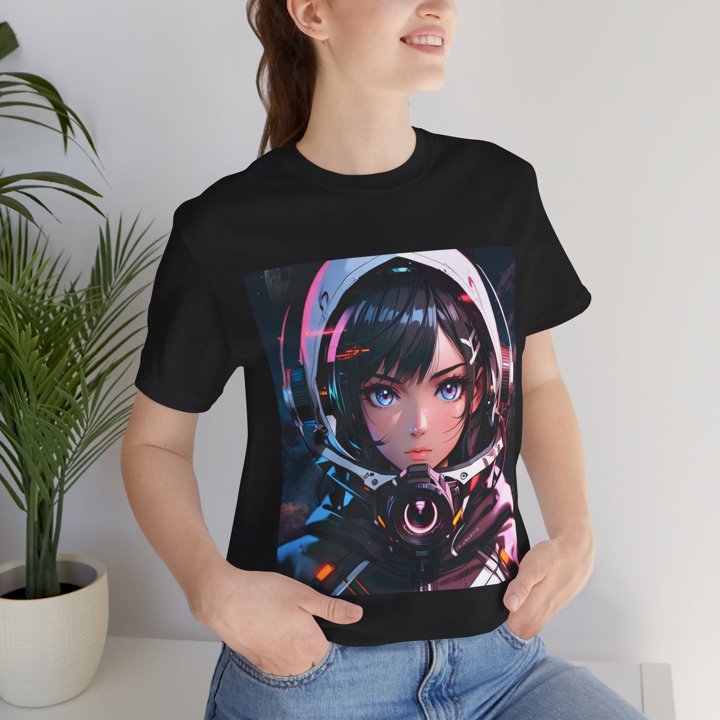 Starlit Stunner | HD Graphic | Sci-Fi | Anime | Woman Astronaut | Unisex | Men's | Women's | Tee | T-Shirt