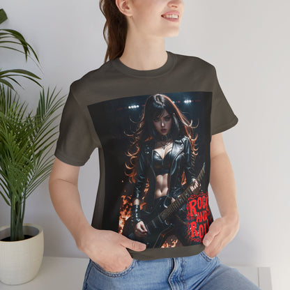 Rock Chic | Heavy Metal | Rock Music | Girl Rocker | HD Graphic | Unisex | Men's | Women's | Tee | T-Shirt