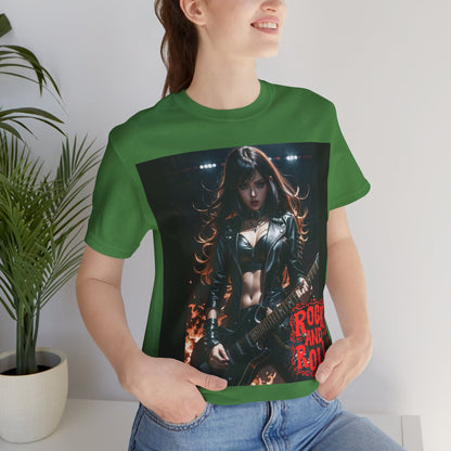 Rock Chic | Heavy Metal | Rock Music | Girl Rocker | HD Graphic | Unisex | Men's | Women's | Tee | T-Shirt